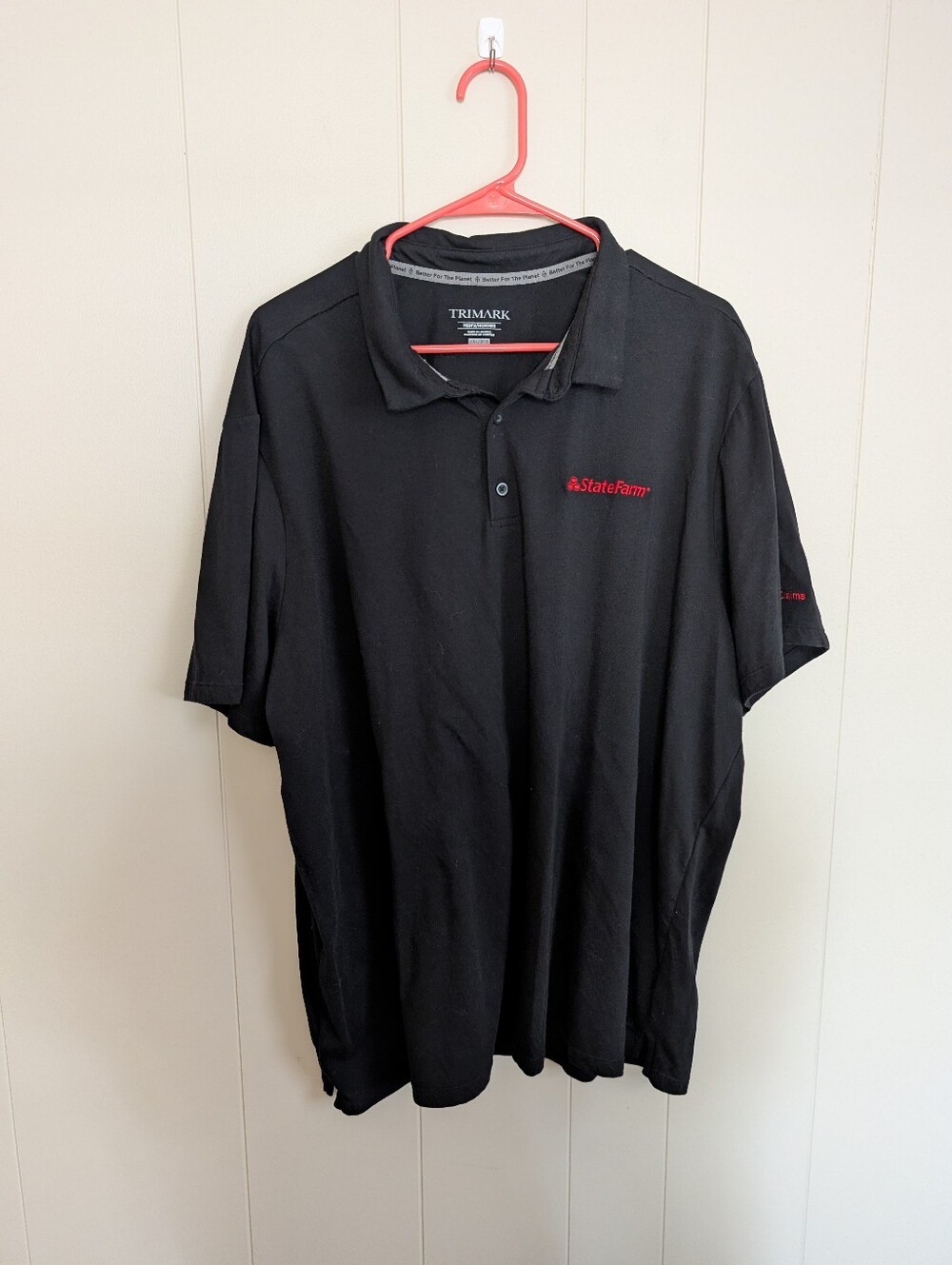 Trimark Statefarm Claims Black Short Sleeve Polos Size 2X (Pair of 2 Identical)
